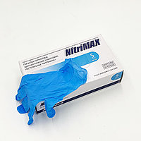 Перчатки нитриловые текстурированные голубые NITRIMAX одноразовые S M L (100 штук) РАБОТАЕМ БЕЗ НДС!