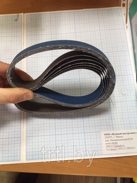 Шлифлента ткань 100 х 1220 мм (синяя, циркониевая по нерж и закаленному металлу)) - фото 1 - id-p153577055
