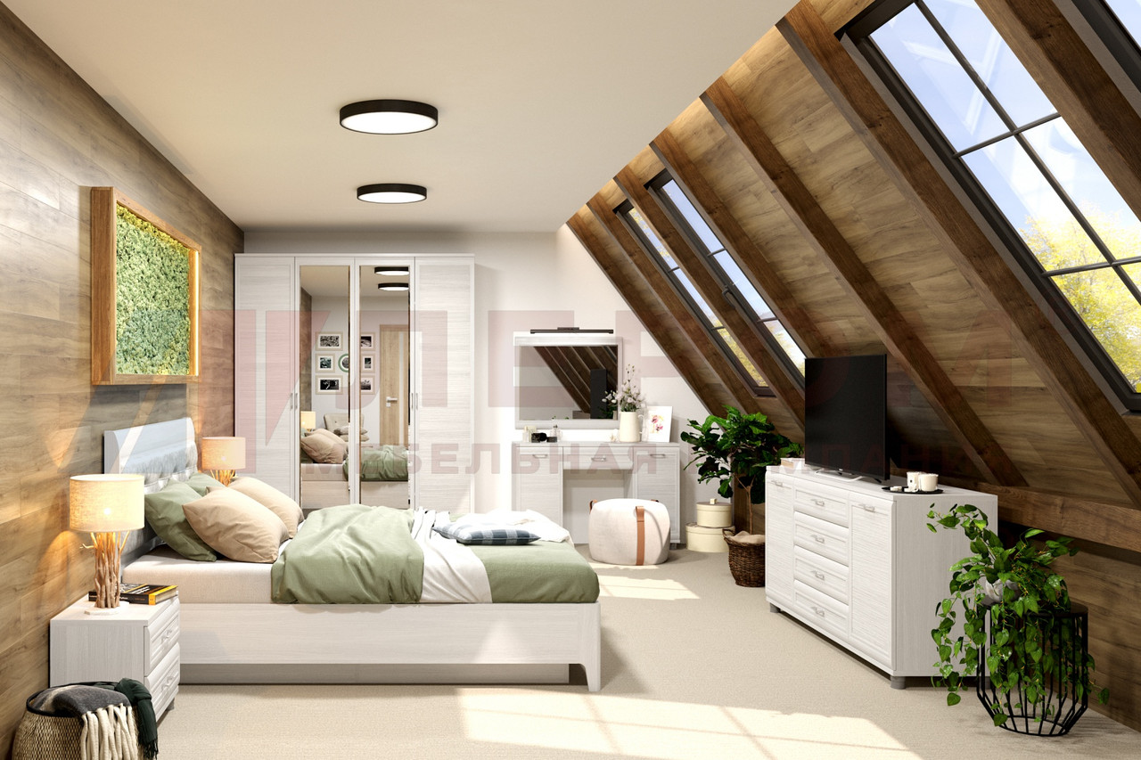 Набор для спальни Лером МЕЛИССА 7 (Снежный Ясень)