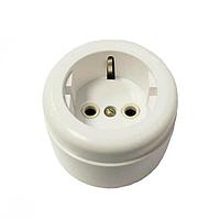 IE Розетка с заземляющим контактом, 220/16А (белая)