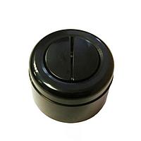 IE Выключатель двухклавишный, цвет черный