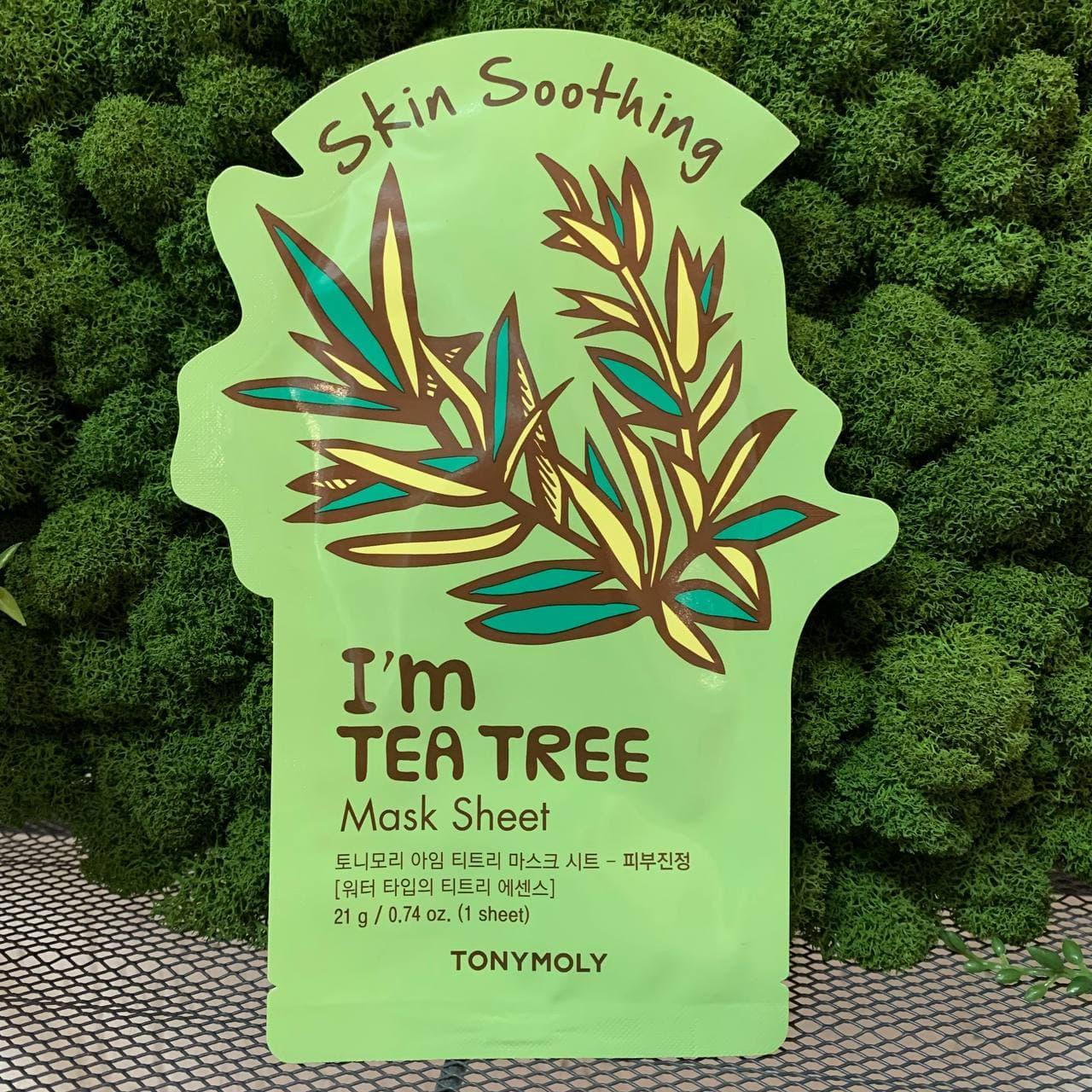Тканевая маска Tony Moly с экстрактом чайного дерева Tonymoly I`m Tea Tree Mask Sheet Skin Soothing - фото 1 - id-p153583717