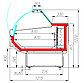Витрина холодильная Carboma ATRIUM G120 SL 2,0-1 3004 (до -18), фото 2