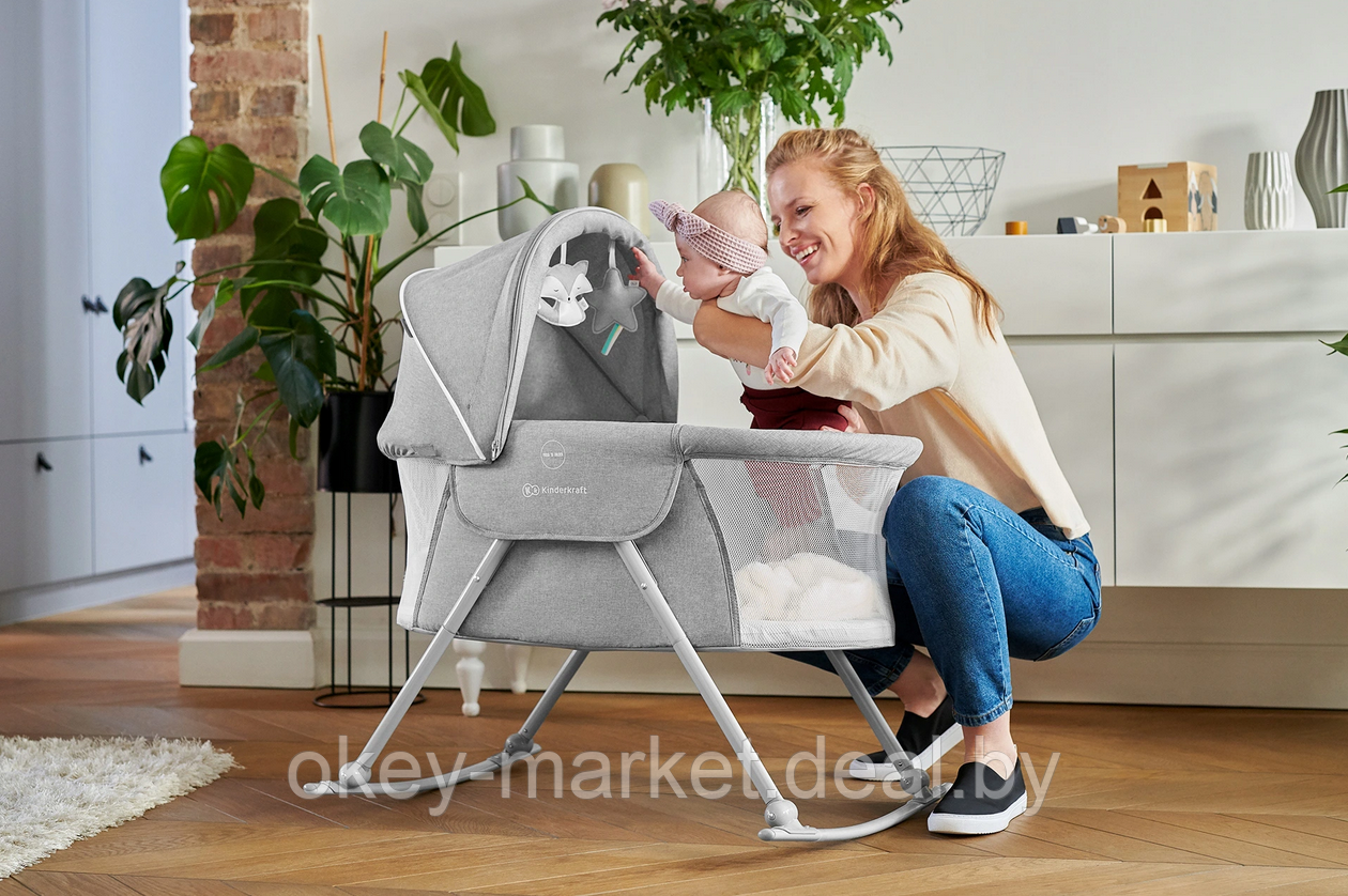 Детская кроватка-люлька Kinderkraft Lovi Grey - фото 8 - id-p153588562