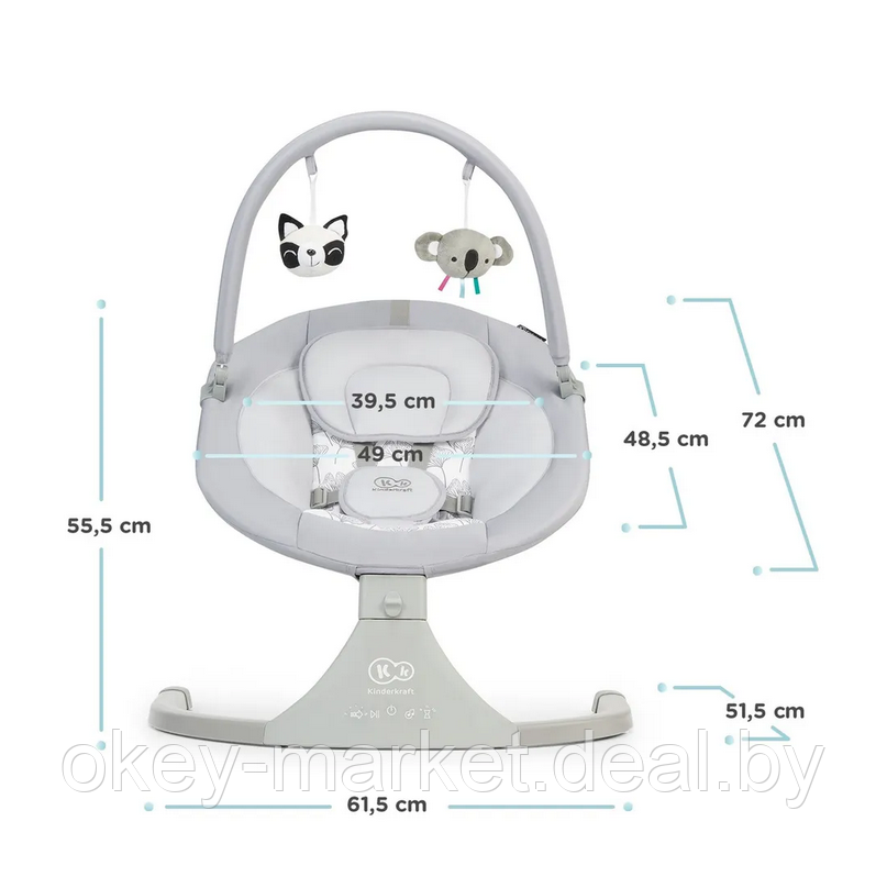 Шезлонг электронный Kinderkraft Luli - фото 8 - id-p153593685