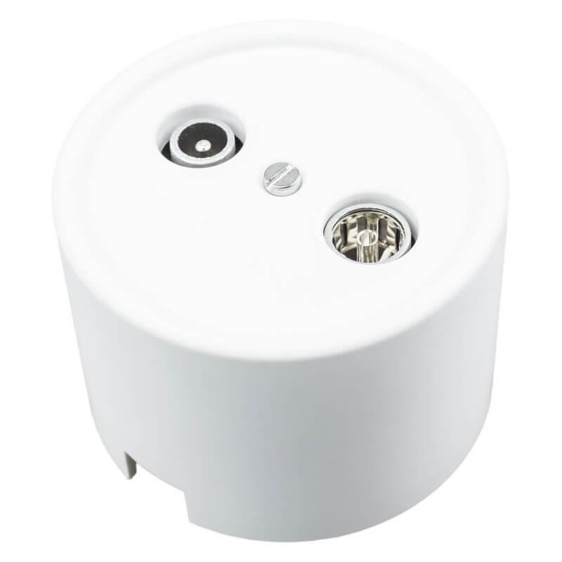 Розетка TV/FM оконечная, белая.