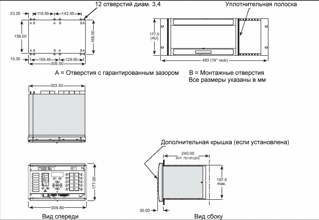 MiCOM P643 916G6M506OM терминал управления и релейной защиты трансформатора - фото 2 - id-p153665928