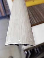 Порог алюминиевый 30 мм. 1,8 м. Груша белая, скрытый крепеж