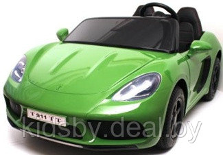 Детский электромобиль RiverToys Porsche Cayman T911TT (зеленый глянец) автокраска двухместный