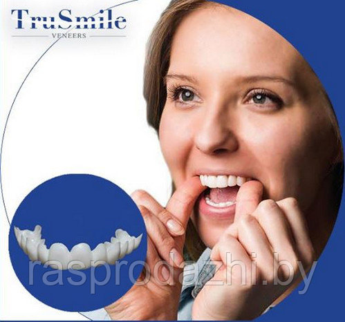 Накладные зубы виниры TruSmile на верхнюю челюсть - фото 2 - id-p153686085
