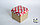 Коробка 75х75х75 Мишки на красном фоне (крафт дно), фото 2