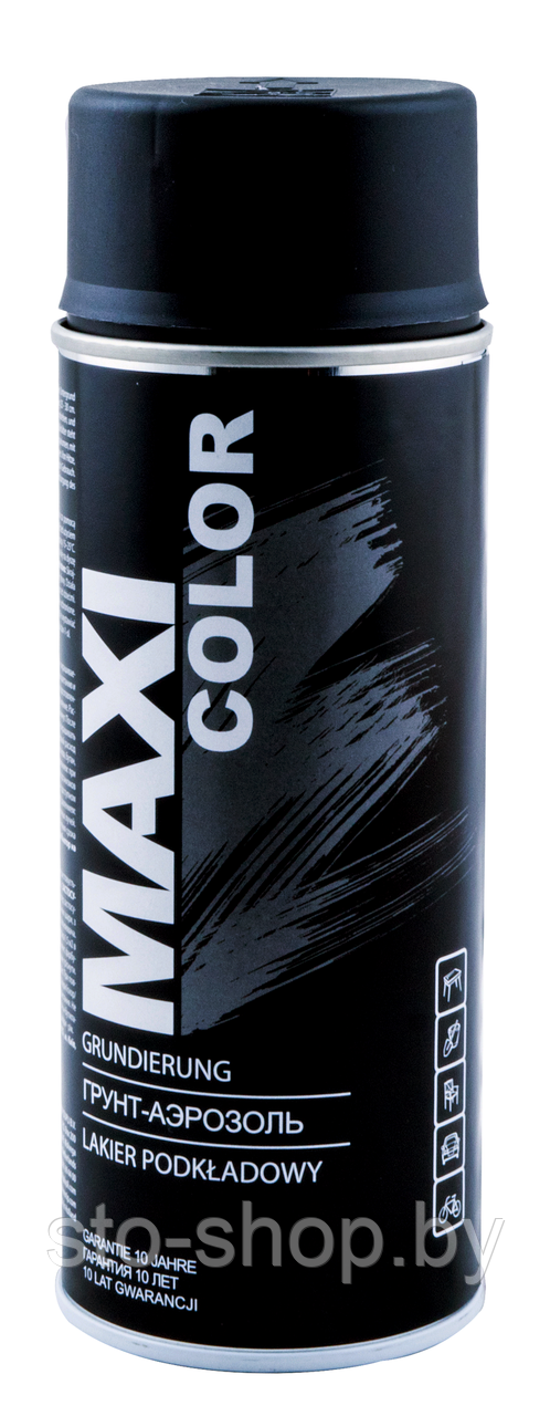 Грунт аэрозоль акриловый черный 400мл MAXI COLOR - фото 1 - id-p153711924