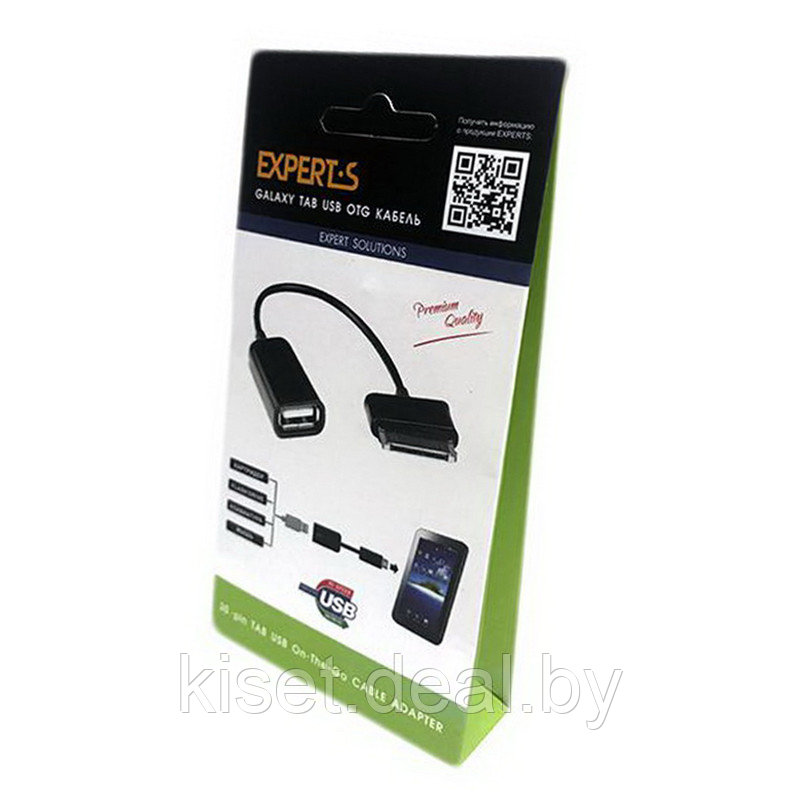 Адаптер OTG EXPERTS c USB-А на Samsung Galaxy Tab черный - фото 2 - id-p153730826