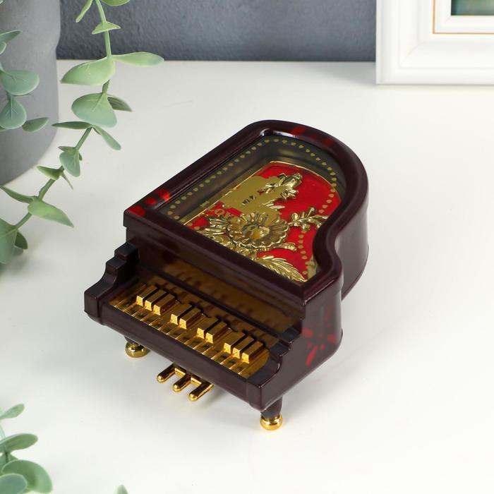 Шкатулка музыкальная "Рояль с золотистыми клавишами" - фото 1 - id-p153518412