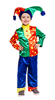 Детский карнавальный костюм Скоморох Гороховый Пуговка
