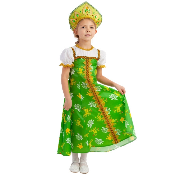 Детский карнавальный костюм Царевна-Лягушка Пуговка 1053 к-19, фото 1