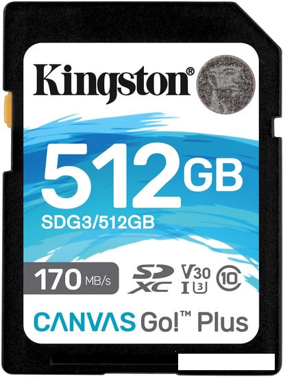 Карта памяти Kingston Canvas Go! Plus SDXC 512GB - фото 1 - id-p153733180