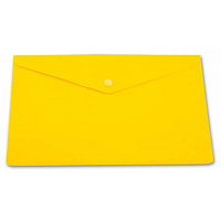 Конверт на кнопке Бюрократ -PK803ANYEL A4 непрозрачный пластик 0.18мм желтый(работаем с юр лицами и ИП)