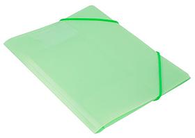 Папка на резинке Бюрократ Gems GEMPR05GRN A4 пластик кор.30мм 0.5мм зеленый турмалин карман(работаем с юр
