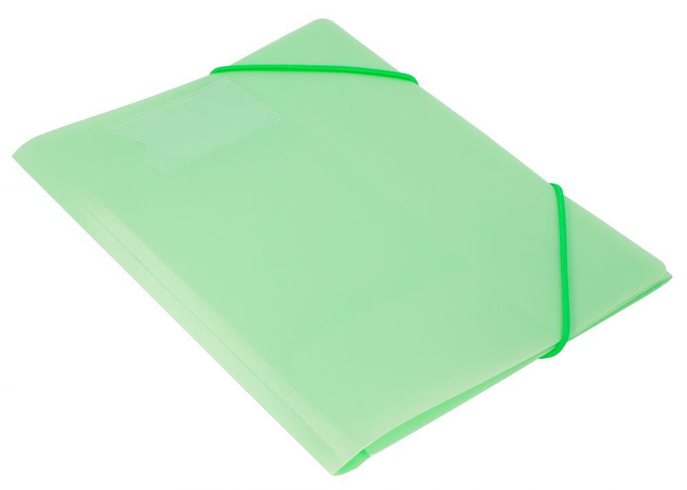 Папка на резинке Бюрократ Gems GEMPR05GRN A4 пластик кор.30мм 0.5мм зеленый турмалин карман(работаем с юр - фото 1 - id-p153780231