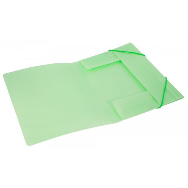 Папка на резинке Бюрократ Gems GEMPR05GRN A4 пластик кор.30мм 0.5мм зеленый турмалин карман(работаем с юр - фото 2 - id-p153780231