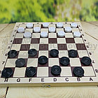 Настольная игра Пластиковые шашки в комплекте с деревянной доской, фото 4