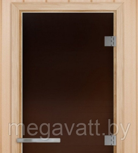 DoorWood 700x1900 "ЭТАЛОН" (бронза матовая, 10мм, коробка Ольха) - фото 3 - id-p153789257