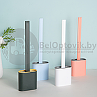 Силиконовый ёрш для унитаза Toilet Brush / Плоская ершик-щетка для туалета  Серый, фото 10