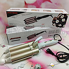 Тройная плойка для создания крупных локонов Hair Curler Wang D28, фото 9