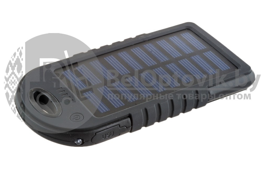УЦЕНКА Внешний аккумулятор на солнечных батареях Solar Сharger 5000mAh Черный - фото 6 - id-p153789583