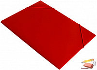 Папка на резинке Бюрократ PR04, А4, пластик, 15 мм., пл.=0,6 мм., красная