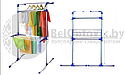 Двухуровневая вешалка (стойка-сушилка) для одежды Multi-Purpose Drying Rack, Stainless Steel напольная,, фото 9