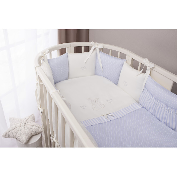 Комплект в овальную кроватку Perina Неженка голубой 125х75см 7пр - фото 1 - id-p153787056