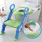 Детское сиденье накладка на унитаз с лестницей Potty Training Seat/ мягкое сидение  Мятный, фото 2