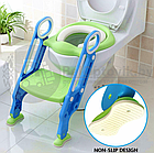 Детское сиденье накладка на унитаз с лестницей Potty Training Seat/ мягкое сидение  Розовый, фото 4