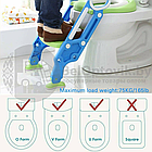 Детское сиденье накладка на унитаз с лестницей Potty Training Seat/ мягкое сидение  Розовый, фото 8