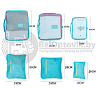 Набор дорожных сумок для путешествий Laundry Pouch, 6 шт Зеленый, фото 6
