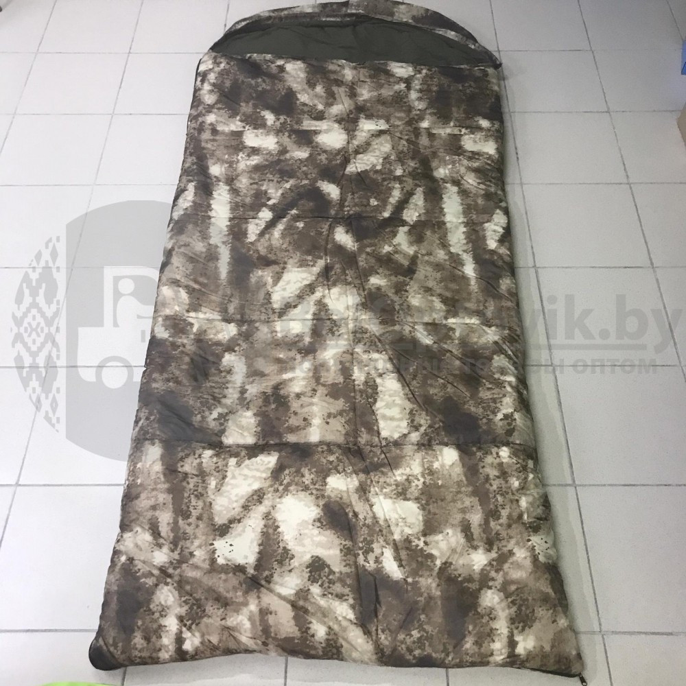 Спальный мешок с подголовником Stalker Military Style одеяло (22595, изософт, до -20С), РФ - фото 4 - id-p153787747