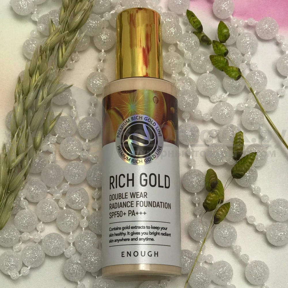 Увлажняющая основа с эффектом сияния и экстрактом золота Enough Rich gold Double wear radiance foundation - фото 9 - id-p153787761