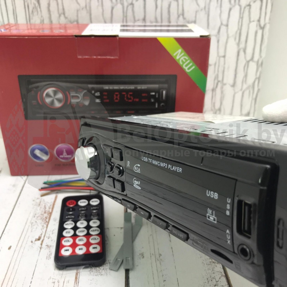 Автомобильная магнитола USB, MP3, AUX, MicroCD, мощность 60W с пультом ДУ модель DH-3016 - фото 2 - id-p153788139