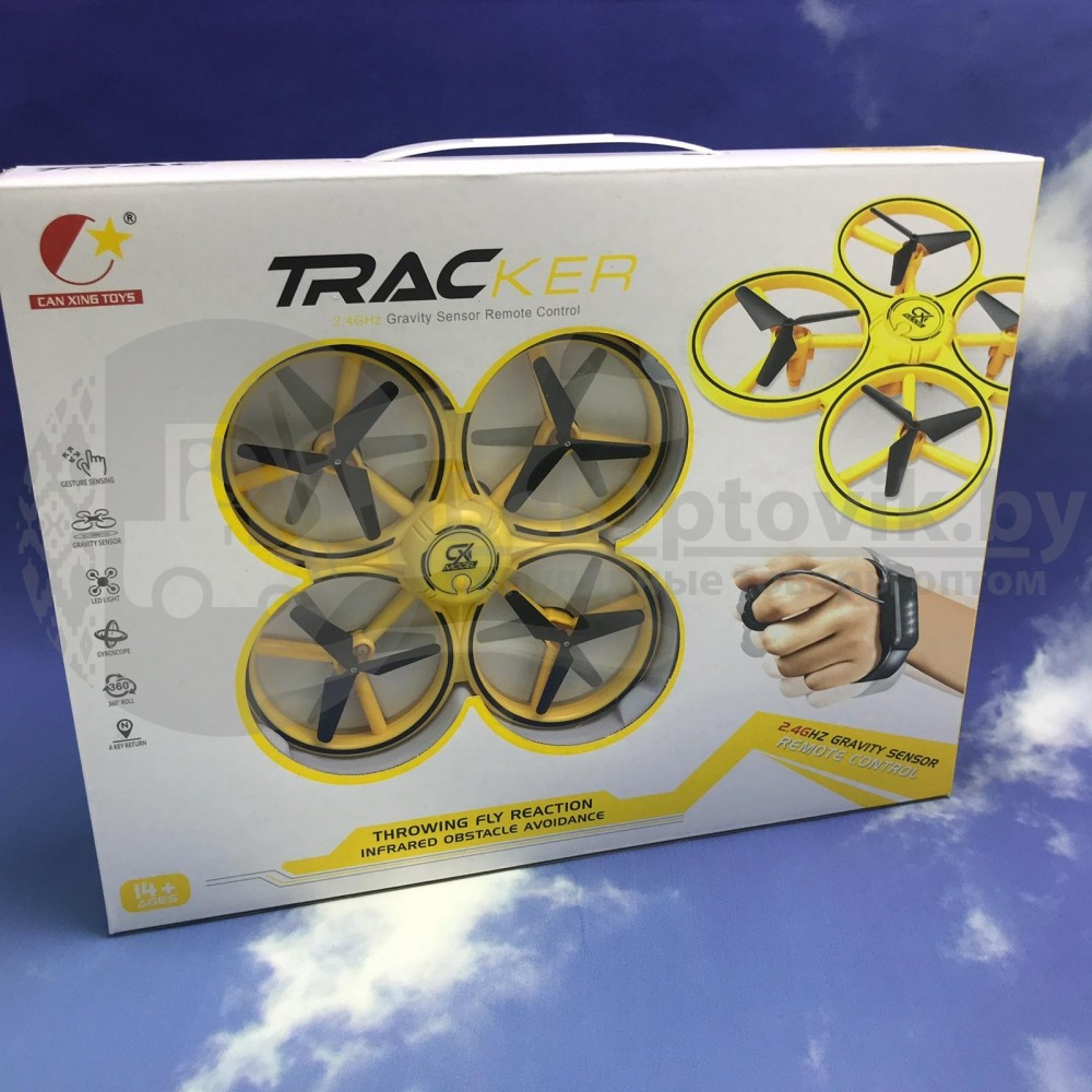 Квадрокоптер-дрон светодиодный Tracker CX-50 управление жестами руки, 2.4 Ghz 14 - фото 8 - id-p153788216