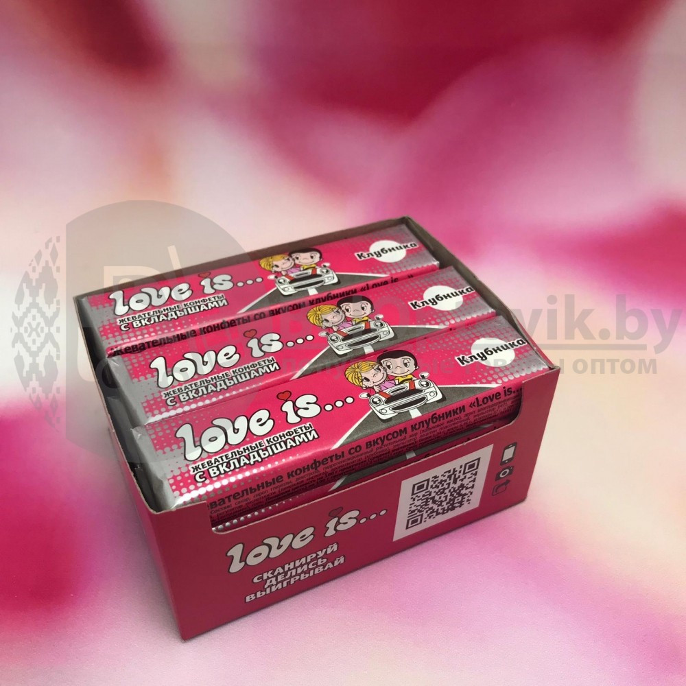Уценка Блок жевательных конфет с вкладышами Love is..(12 пластин по 5 конфет в каждой. всего 60 конфет) - фото 7 - id-p153788225