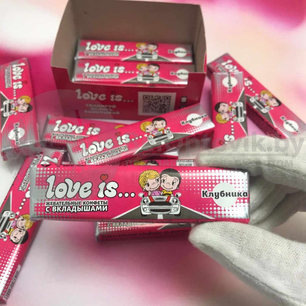Уценка Блок жевательных конфет с вкладышами Love is..(12 пластин по 5 конфет в каждой. всего 60 конфет) - фото 8 - id-p153788225
