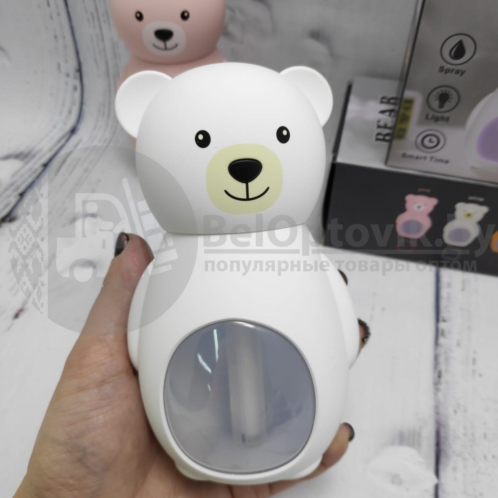 Увлажнитель - аромадиффузор воздуха Медвежонок Bear Humidifier с подсветкой, 150 ml,220V Оранжевый - фото 3 - id-p153788248