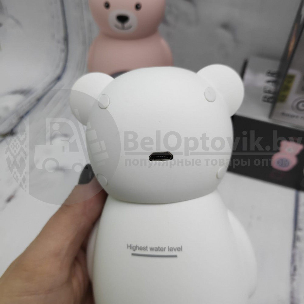 Увлажнитель - аромадиффузор воздуха Медвежонок Bear Humidifier с подсветкой, 150 ml,220V Оранжевый - фото 7 - id-p153788248