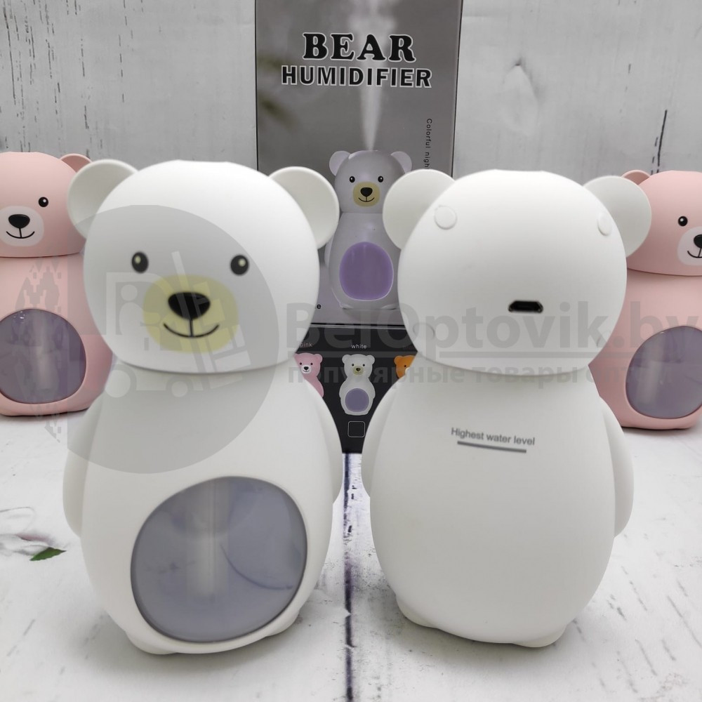Увлажнитель - аромадиффузор воздуха Медвежонок Bear Humidifier с подсветкой, 150 ml,220V Оранжевый - фото 10 - id-p153788248