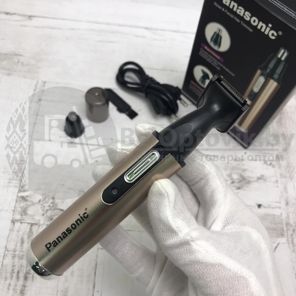 NEW Аккумуляторный мужской триммер для носа и ушей Panasonic ER-205 2 в 1 с насадкой для бороды и усов - фото 3 - id-p153788273