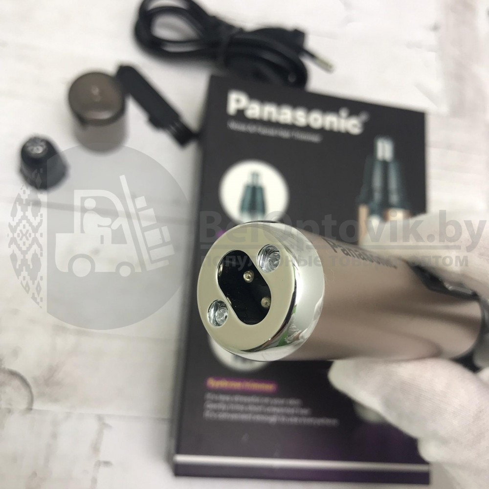 NEW Аккумуляторный мужской триммер для носа и ушей Panasonic ER-205 2 в 1 с насадкой для бороды и усов - фото 5 - id-p153788273