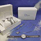 Подарочный комплект Dior (Часы, кулон, браслет) Серебро, фото 8