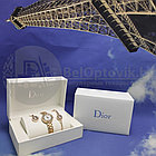 Подарочный комплект Dior (Часы, кулон, браслет) Золото, фото 9